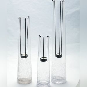 3 Piece Glass Hurricane Set Charlton Home